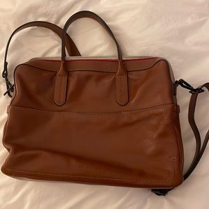 Ben Sherman brown leather briefcase